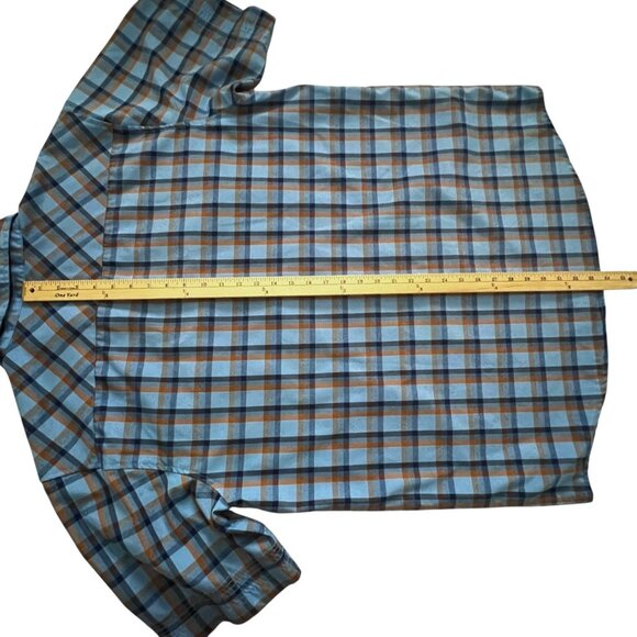 Blac Lacquer Plaid SS Button Up Camp Shirt Blue Orange Big & Tall Lumbercore 4XL - Picture 8 of 8